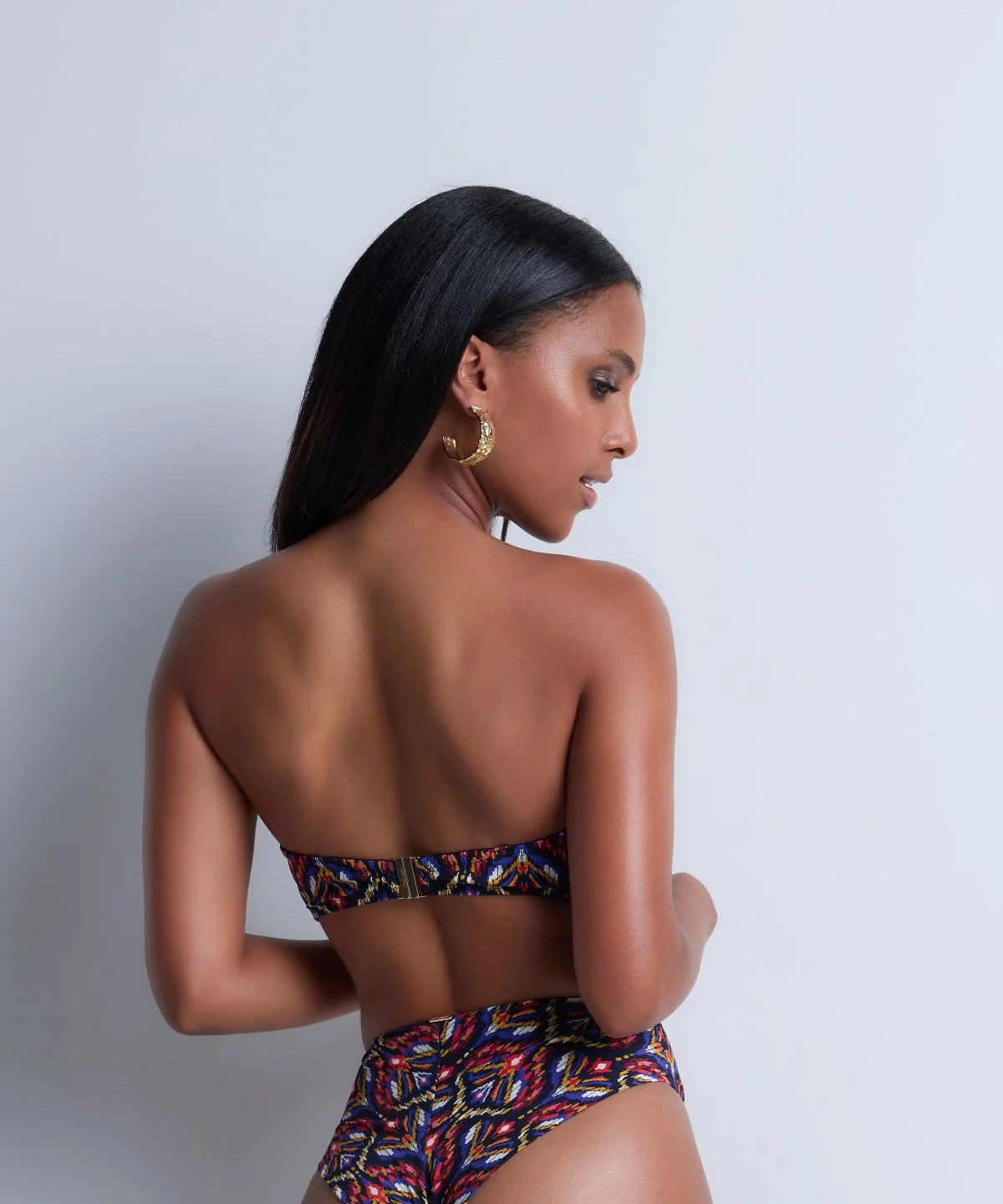 Sunkissed Allure Bas de maillot de bain taille haute Ikat - Image 5