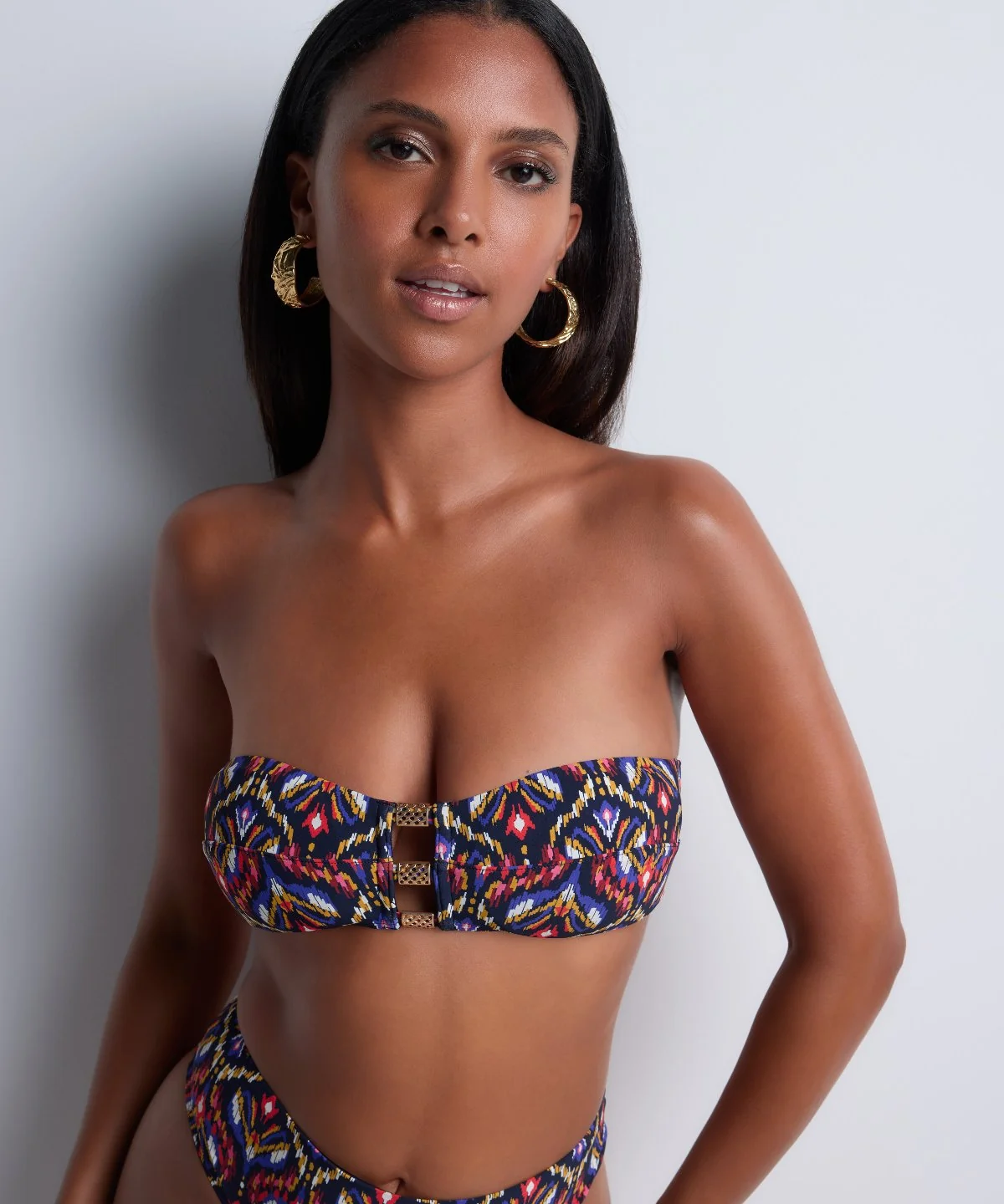 Sunkissed Allure Haut de maillot de bain Bandeau coques amovibles Ikat - Image 2