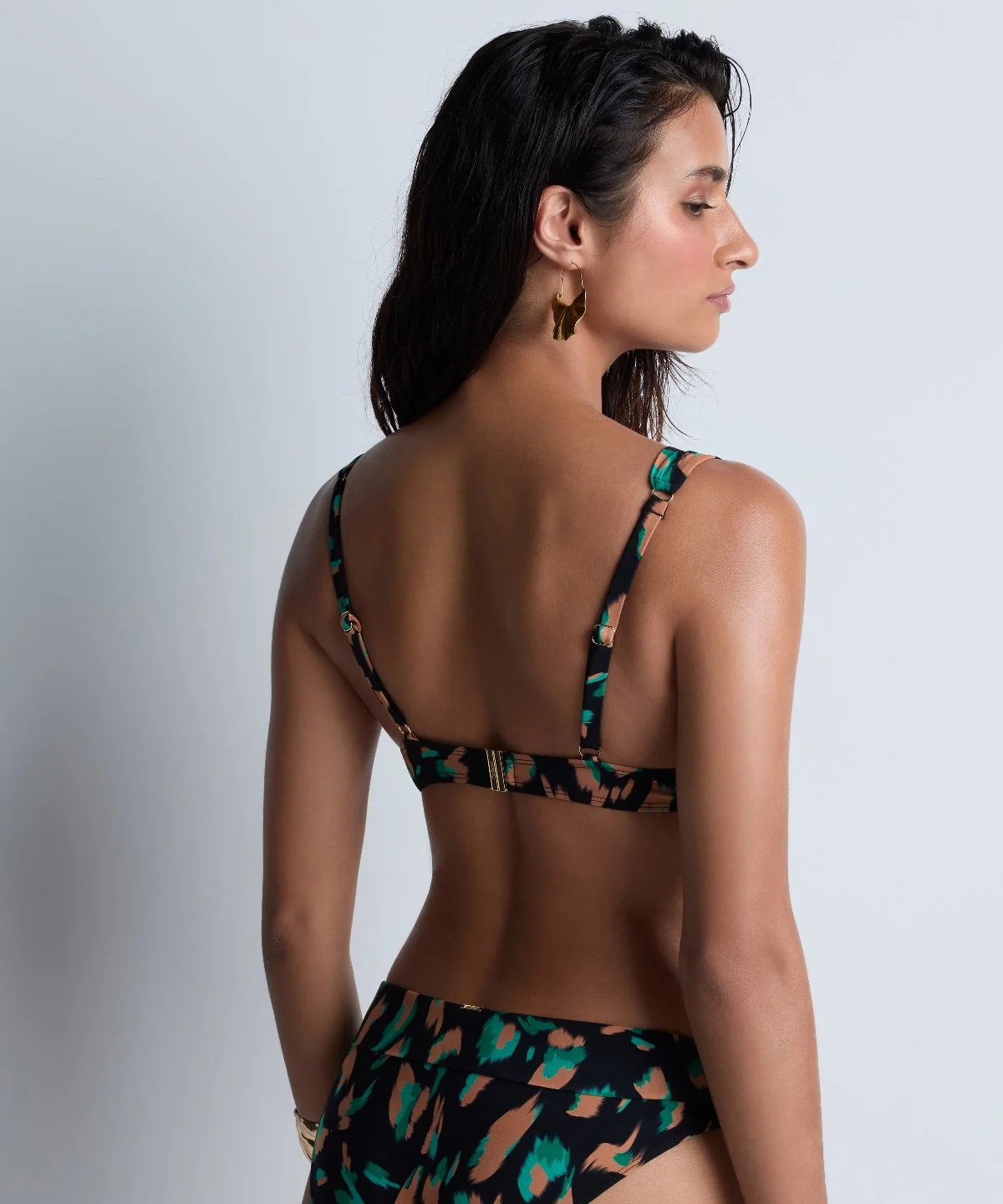 Feline Energy Haut de maillot de bain Push-up coques Green Panther - Image 5