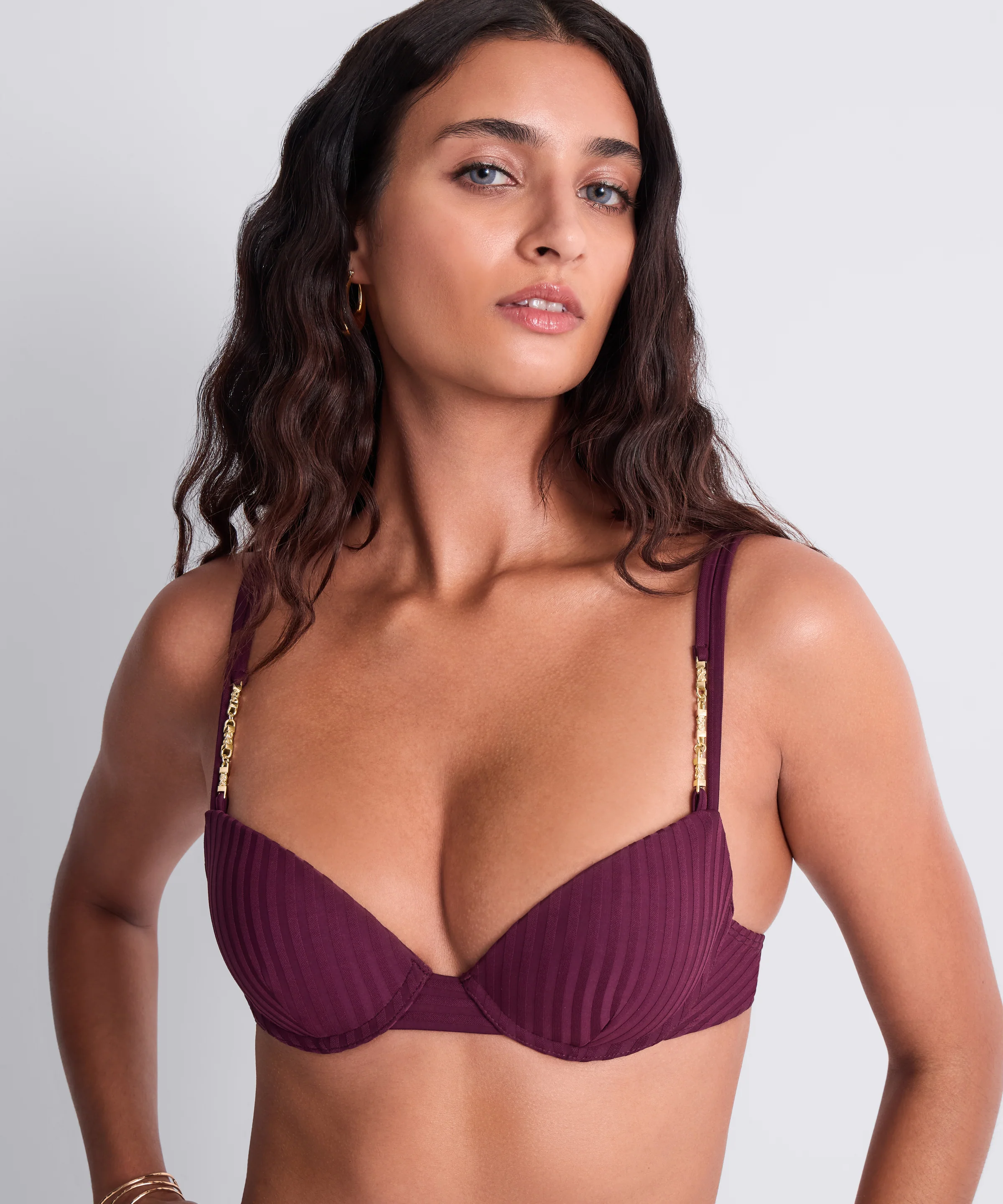 Sun Pop Haut de maillot de bain Push-up coques Açaï - Image 2