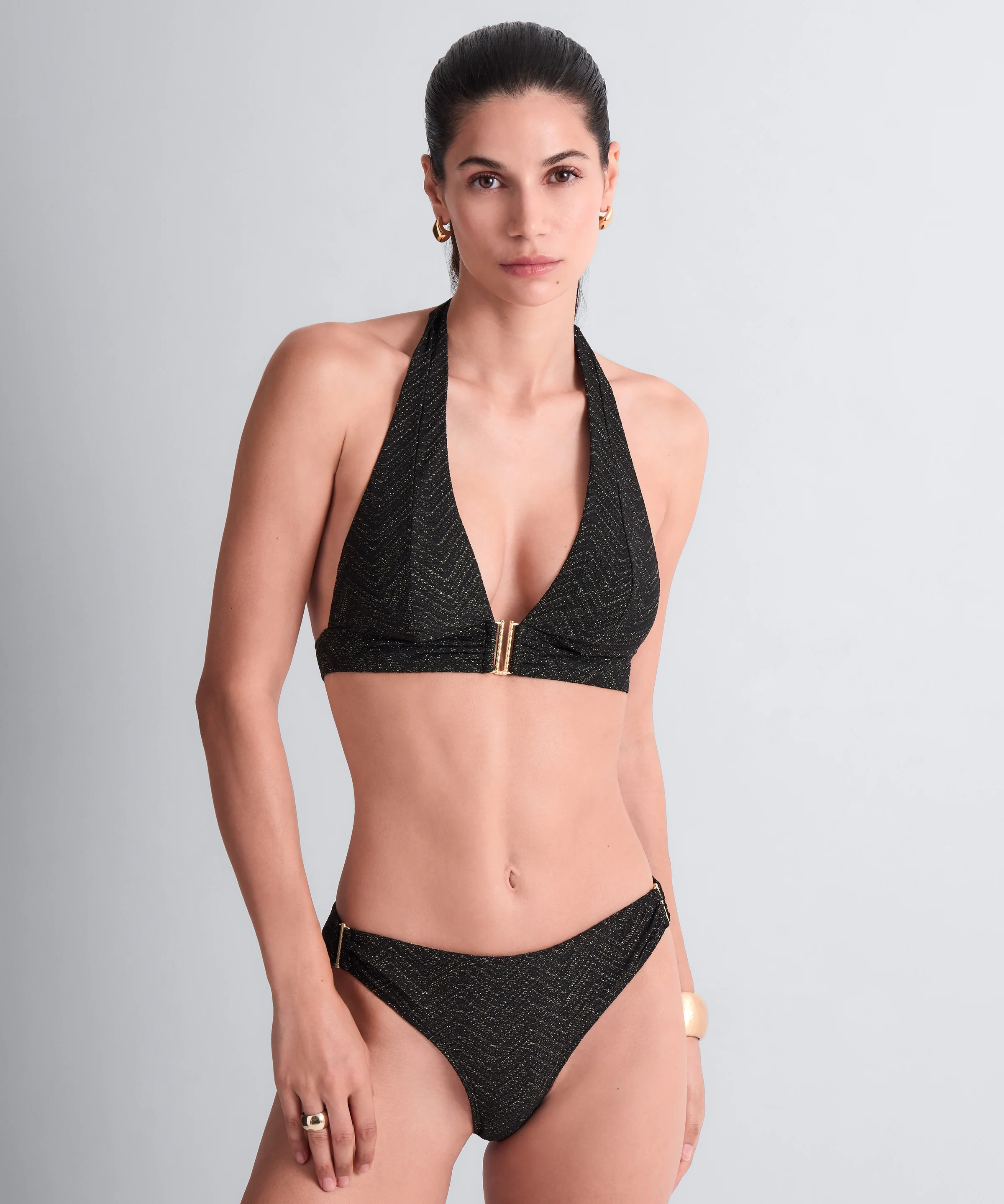Golden Horizon Haut de maillot de bain Triangle Black - Image 2