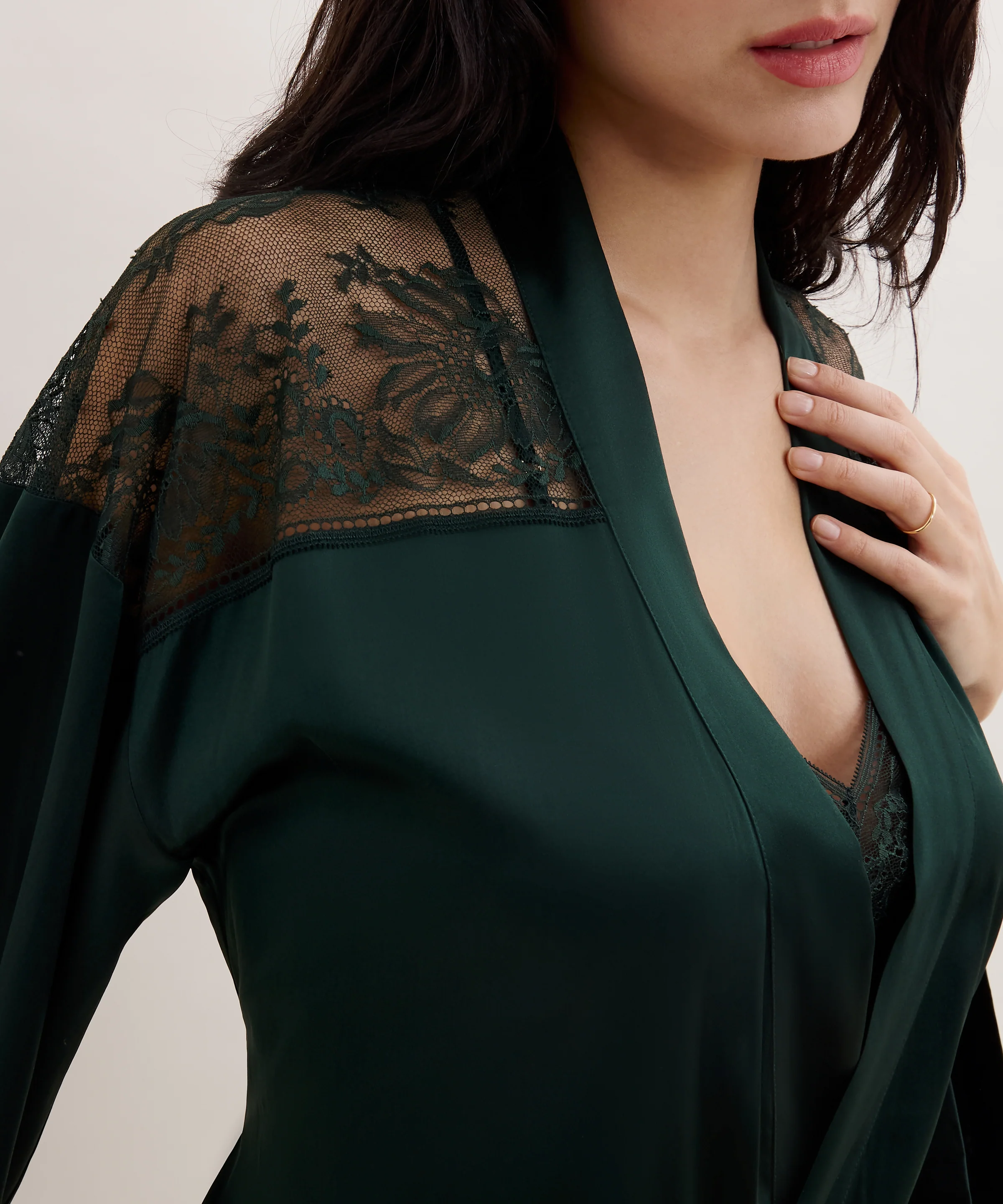 Midnight Whisper Kimono Mysterious Green - Image 4