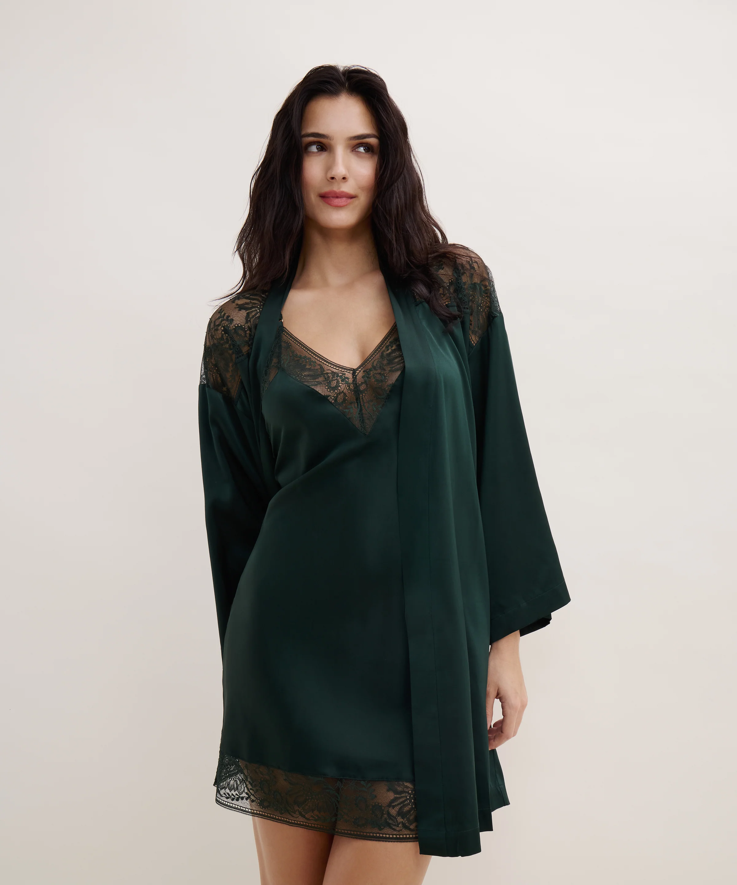 Midnight Whisper Kimono Mysterious Green - Image 5