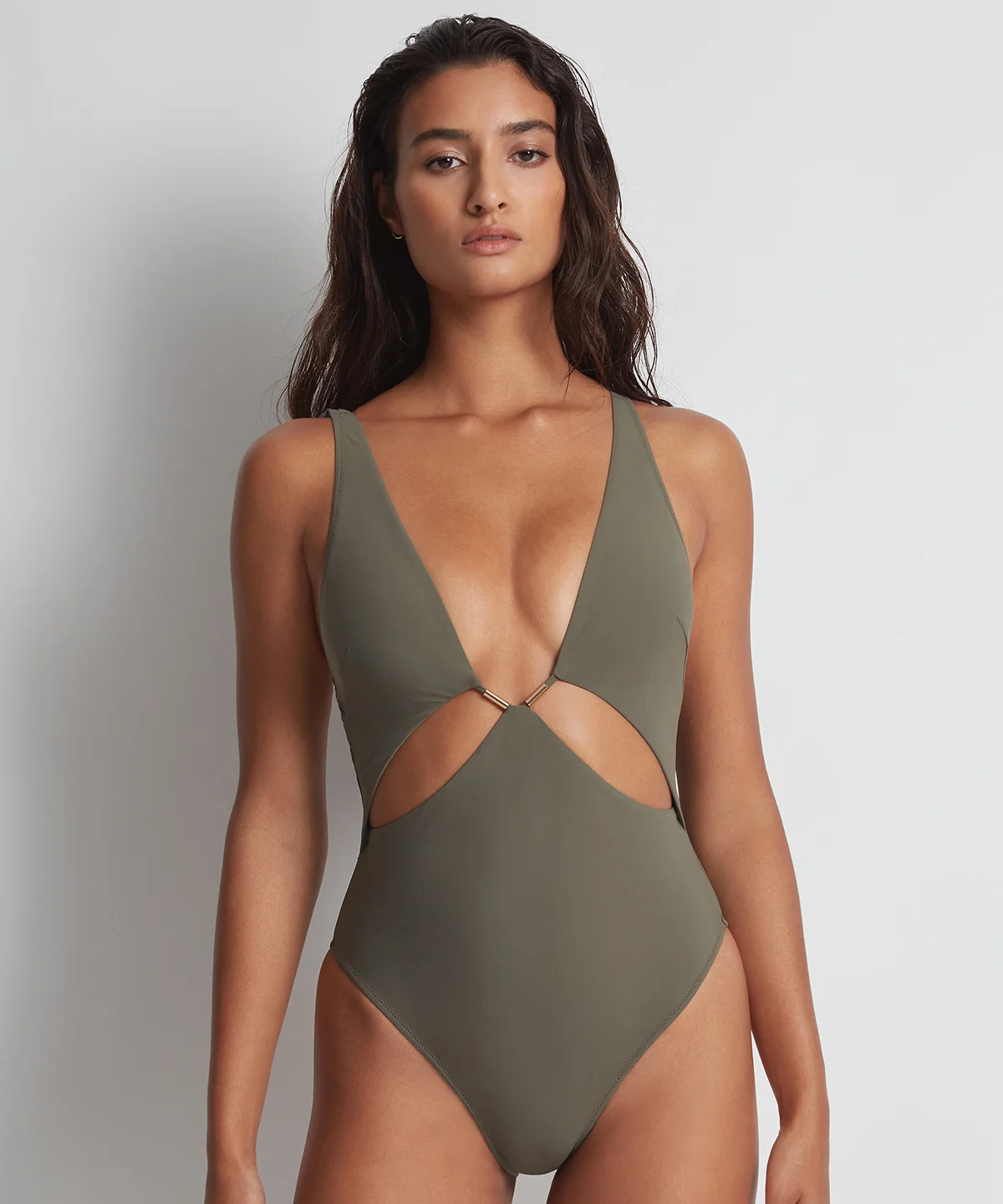Beach Escape Maillot de bain une pièce Kaki - Image 2