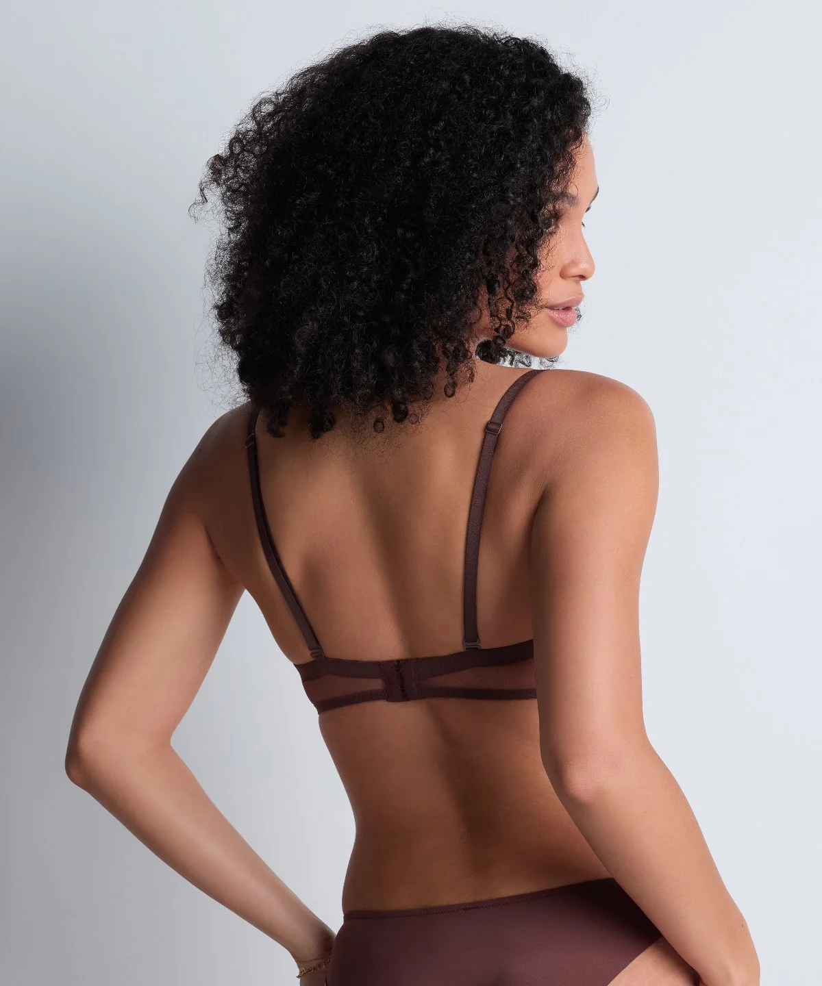 Sheer Emotion Soutien-gorge Bandeau plunge Sepia - Image 6