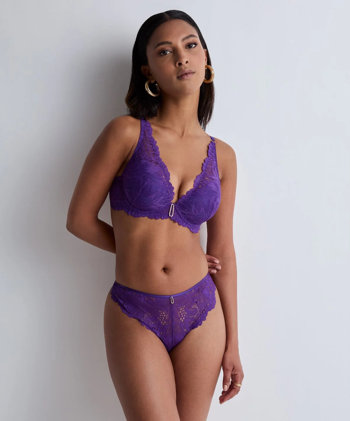 Flowermania Soutien-gorge Plunge foulard Poison Purple - Image 4