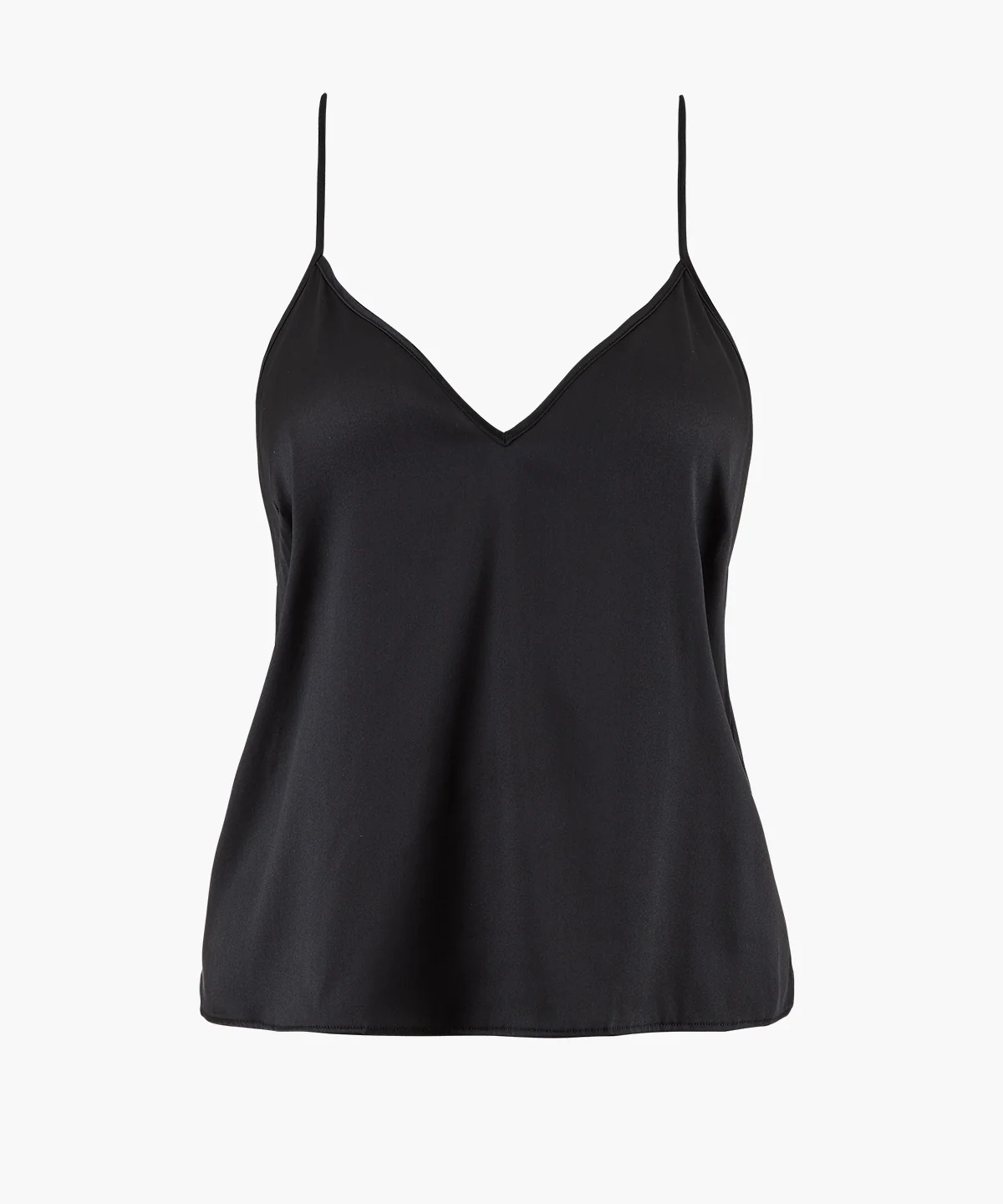 Silk Desire Top à fines bretelles Noir